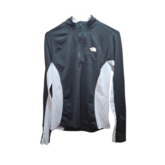 The North Face Tops - Women's The North Face Vapor wick Long Sleeve Pullover SZ M Thumbhole Black Gray